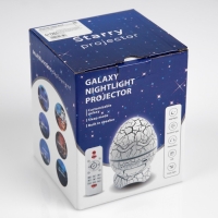 Световой прибор &laquo;Яйцо динозавра&raquo; 10 см, динамик, съёмная полусфера, свечение RGB, пульт ДУ, USB, белый