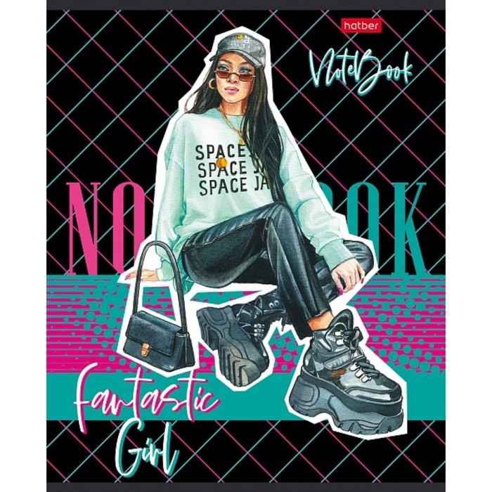 Тетрадь 60 листов в клетку, Zoomer-girl, обложка мелованный картон, блок офсет 65г/м2, 5 видов, МИКС Тетрадь 60 листов в клетку, Zoomer-girl, обложка мелованный картон, блок офсет 65г/м2, 5 видов, МИКС