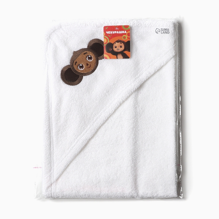 Махровое полотенце с уголком Махровое полотенце с уголком "Чебурашка" 75*75 см, хлопок 100%