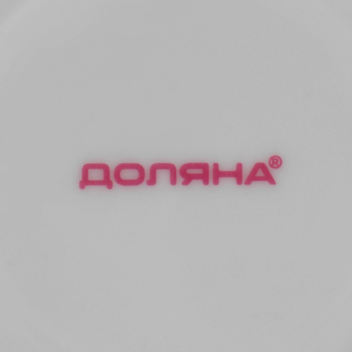 Чайная пара керамическая Доляна &laquo;Мрамор&raquo;, 2 предмета: чашка 200 мл, блюдце d=14,5 см, цвет серый