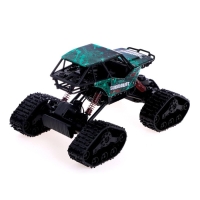 Джип радиоуправляемый &laquo;Гусеничный вездеход&raquo;, полный привод 4WD, работает от аккумулятора, цвет зелёный