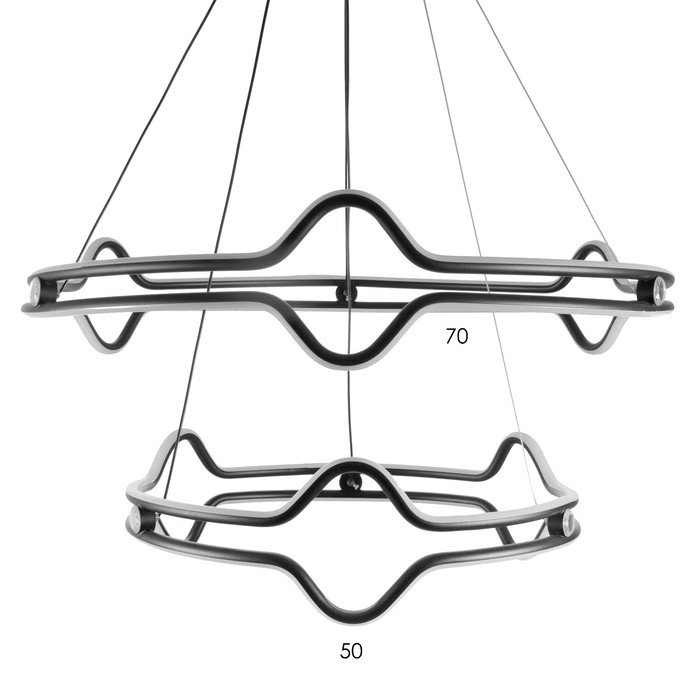 Светильник "Холтерина" LED 320Вт 3000-6000К черный 70х70х15см BayerLux