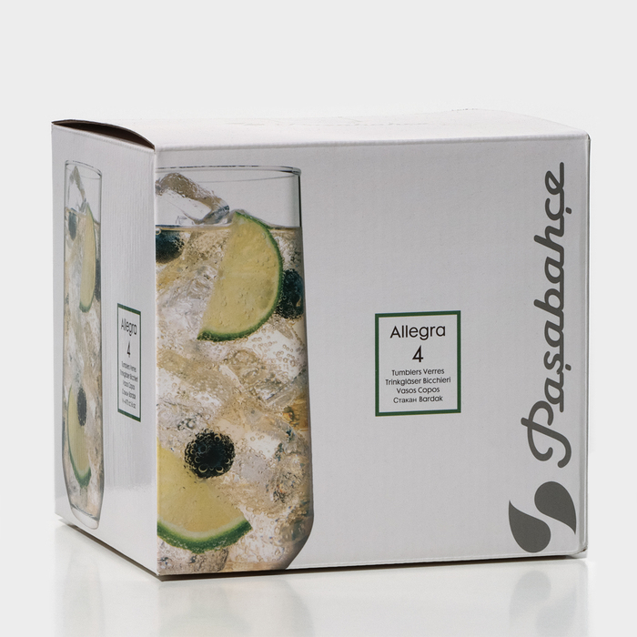 Набор стеклянных стаканов Allegra, 470 мл, 4 шт Набор стеклянных стаканов Allegra, 470 мл, 4 шт
