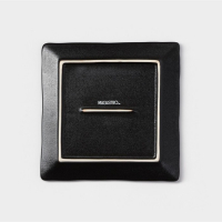 Блюдо фарфоровое для подачи Magistro Pietra lunare, 16&times;16 см, цвет чёрный