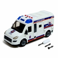 Конструктор винтовой «Полицейский фургон», свет, звук, инерция, 50 деталей Конструктор винтовой «Полицейский фургон», свет, звук, инерция, 50 деталей