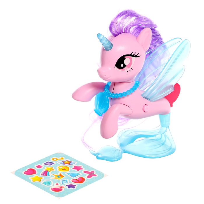 Игрушка-сюрприз &laquo;Морской пони&raquo; со светом и наклейками, МИКС