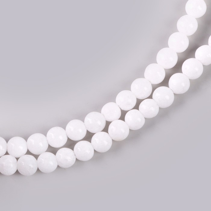 Бусины из натурального камня &laquo;Белый агат&raquo; набор 90 шт., размер 1 шт. &mdash; 4 мм