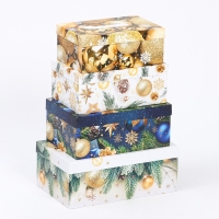 Набор коробок подарочных 15 в 1 &laquo;С Новым годом&raquo;, 12 х 7 х 4 см - 46,6 х 35,2 х 17.5 см, Новый год