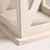 Кашпо деревянное "Фонарь. Прованс" 17х17х31 см Светло-серый Кашпо деревянное "Фонарь. Прованс" 17х17х31 см Светло-серый