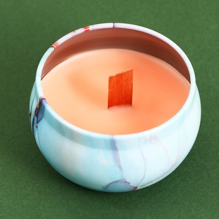 Ароматическая свеча из соевого воска &laquo;Сказочная&raquo;, аромат бабл гам, 6 х 6 х 4 см.