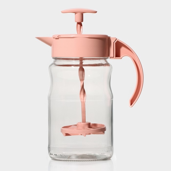 Кувшин для воды стеклянный для смешивания с венчиком Renga «Спиро», 1,6 л, 11,2×23,5 см, цвет розовый Кувшин для воды стеклянный для смешивания с венчиком Renga «Спиро», 1,6 л, 11,2×23,5 см, цвет розовый