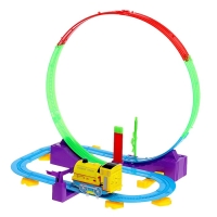 Автотрек детский «Мой город», работает от батареек, 32 детали, цвет поезда жёлтый Автотрек детский «Мой город», работает от батареек, 32 детали, цвет поезда жёлтый