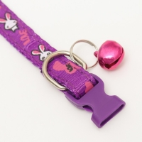 Ошейник двухслойный с фастексом "Зайки", 30 х 1 см, фиолетовый Ошейник двухслойный с фастексом "Зайки", 30 х 1 см, фиолетовый