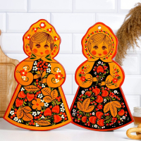 Доска разделочная &laquo;Девочка&raquo;, 25&times;34 см, хохлома