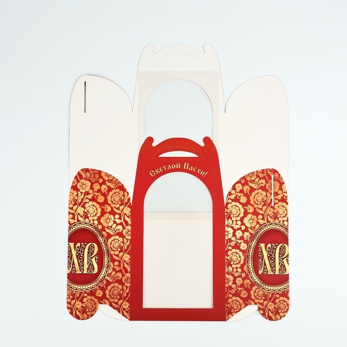Складная коробка под торт &laquo;Пасхальная&raquo;, 15 х 15 х 18 см