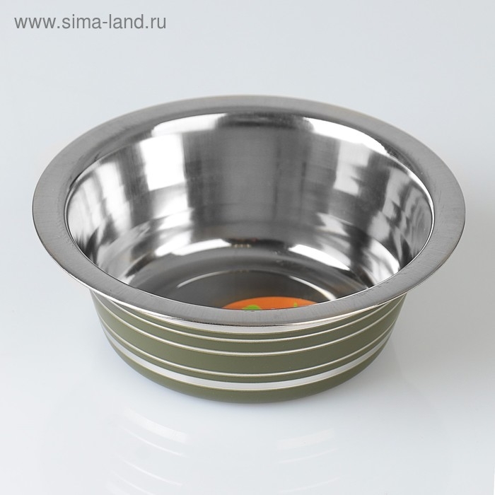 Миска стандартная цветная с полосой, 400 мл, зелёная Миска стандартная цветная с полосой, 400 мл, зелёная