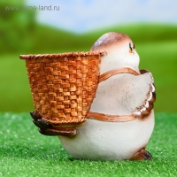 Фигурное кашпо "Воробей с корзинкой на спине" 16х12х15см Фигурное кашпо "Воробей с корзинкой на спине" 16х12х15см