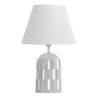 Настольная лампа "Трезария" E27 40Вт белый 27х27х42 см RISALUX Настольная лампа "Трезария" E27 40Вт белый 27х27х42 см RISALUX