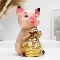 Копилка "Поросенок большой с мешком" 17х14х24см МИКС Копилка "Поросенок большой с мешком" 17х14х24см МИКС