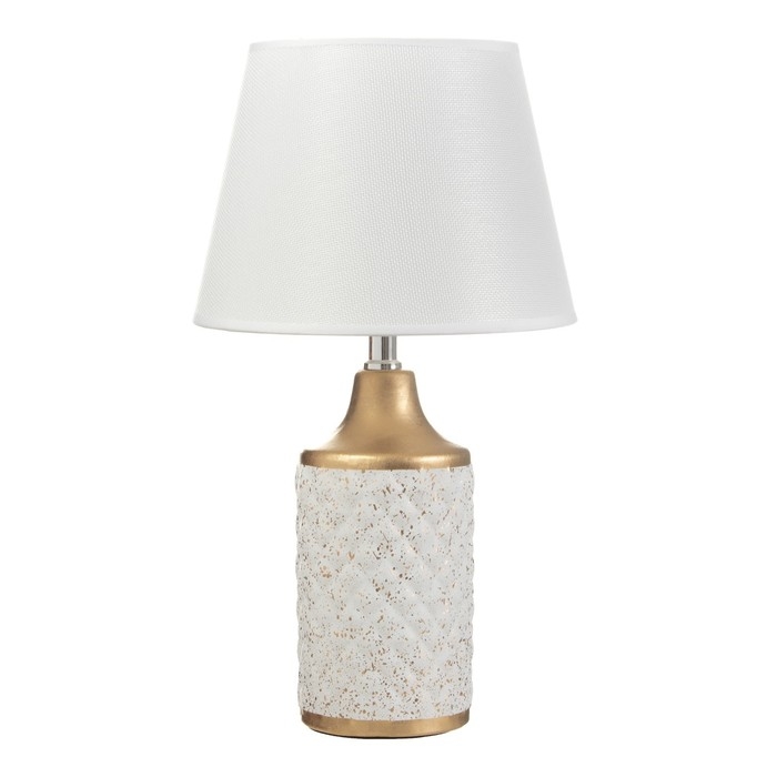 Настольная лампа Настольная лампа "Аннет" E14 40Вт белый-золото 23х23х41 см RISALUX