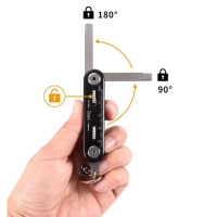 Мультитул 11в1: отвертки, ключи, линейка, черный Мультитул 11в1: отвертки, ключи, линейка, черный