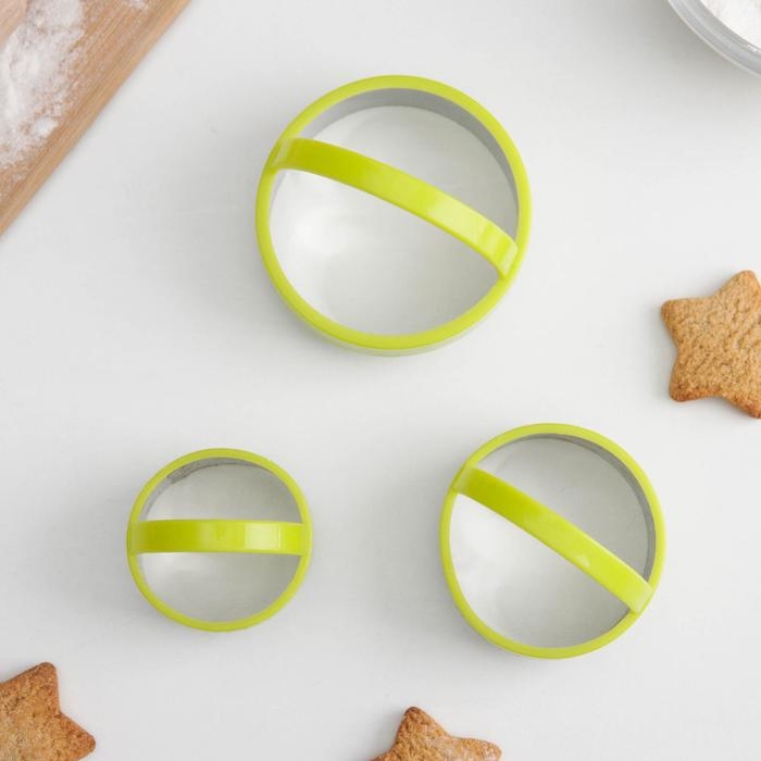 Набор форм для печенья KONFINETTA &laquo;Круг&raquo;, 7&times;4,5 см, 3 шт, цвет МИКС