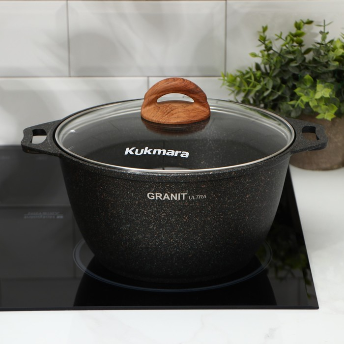 Кастрюля Granit ultra (original), 4 л, d=26 см, h=19 см, антипригарное покрытие, цвет коричневый