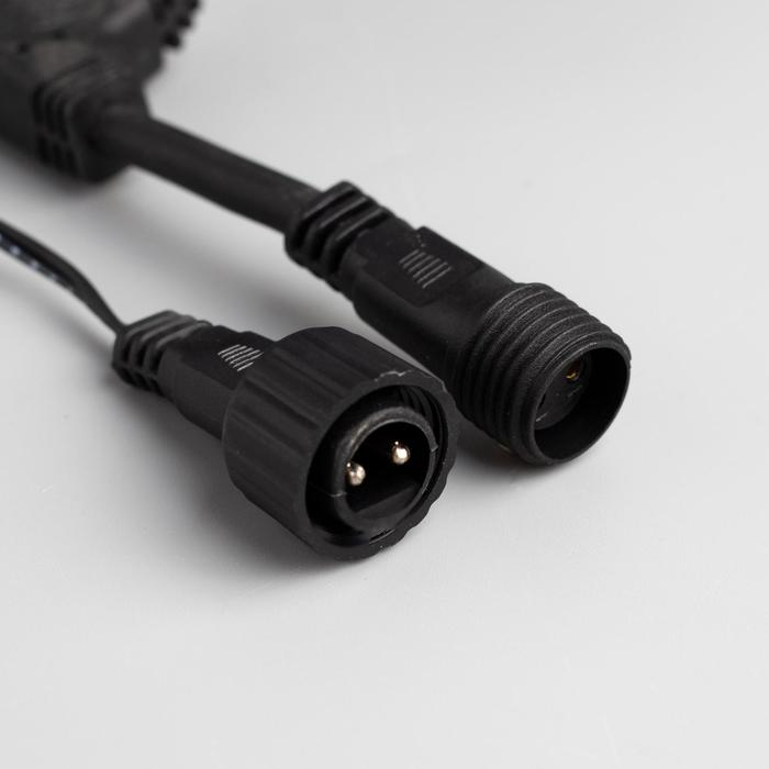 Гирлянда «Клип-лайт» 3 нити по 10 м, IP44, УМС, тёмная нить, 198 LED, свечение синее, 8 режимов, 24 В Гирлянда «Клип-лайт» 3 нити по 10 м, IP44, УМС, тёмная нить, 198 LED, свечение синее, 8 режимов, 24 В