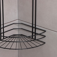 Полка угловая для ванной 4-х ярусная Native, 175×175×762 мм, цвет черный матовый Полка угловая для ванной 4-х ярусная Native, 175×175×762 мм, цвет черный матовый