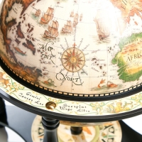 Глобус бар декоративный "Карта странника" с подставкой внизу 41,6х41,6х56 см