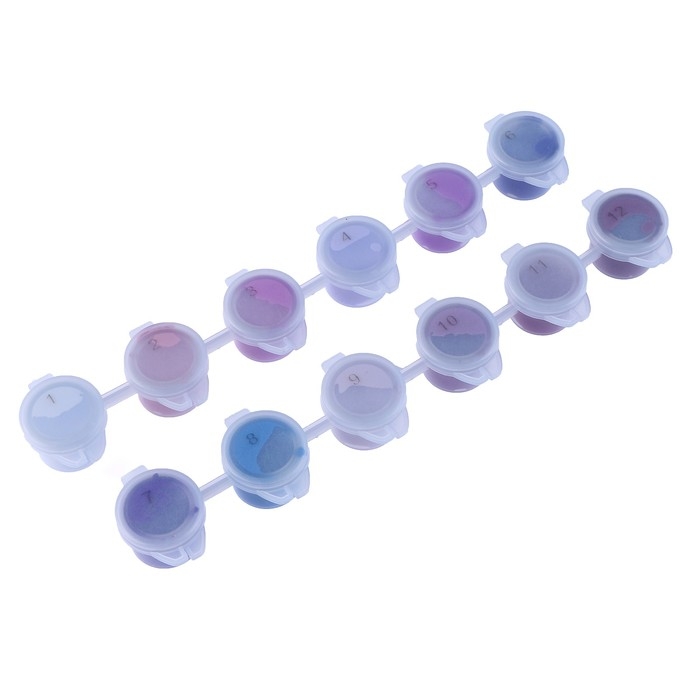 Набор акриловых красок &laquo;&lrm;Фиолетовый бум&raquo;&lrm;, 12 цветов