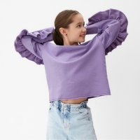 Свитшот для девочки MINAKU: Casual Collection KIDS, цвет сиреневый, рост 146 см Свитшот для девочки MINAKU: Casual Collection KIDS, цвет сиреневый, рост 146 см