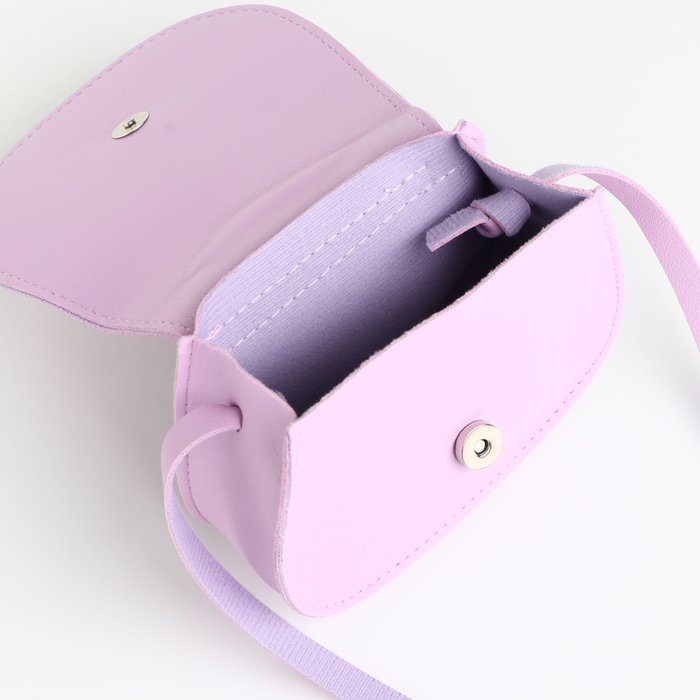 Сумка детская для девочки на клапане «Выбражулька», цвет лиловый Сумка детская для девочки на клапане «Выбражулька», цвет лиловый