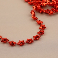 Бусы на нитях «Звёзды», 10 мм, 2 м, цвет красный Бусы на нитях «Звёзды», 10 мм, 2 м, цвет красный