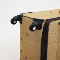 Чемодан большой 95 л (L), отдел на молнии, с расширением, кодовый замок, 4 колеса, наружный карман, цвет бежевый