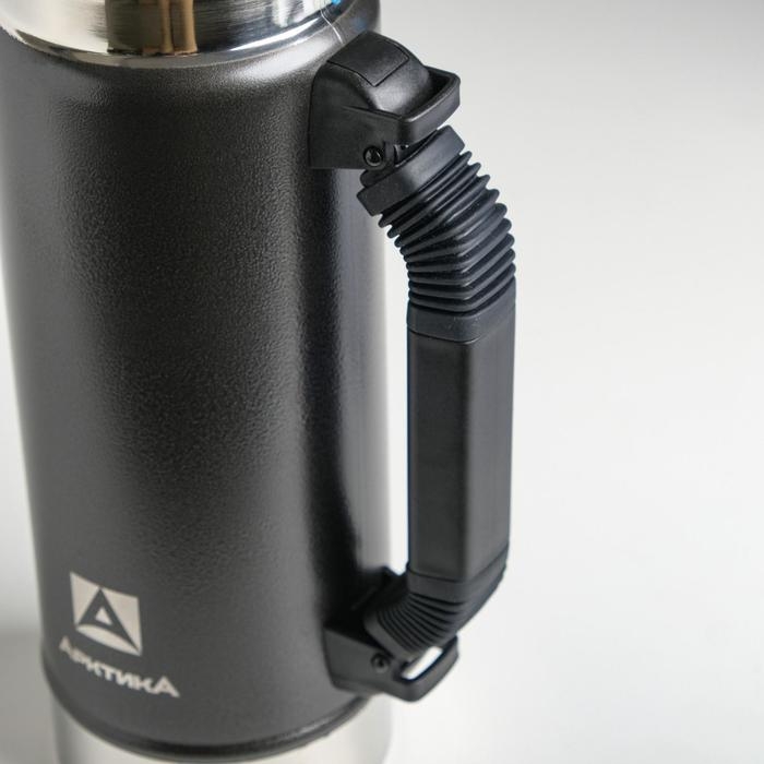 Термос "Арктика. Уазик", 1.25 л, с ручкой, сохраняет тепло 40 ч, черный