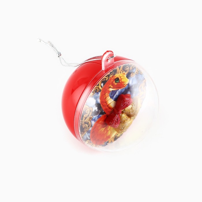 Новогодний шар ёлочный «Змейка», на Новый год, d = 6 см Новогодний шар ёлочный «Змейка», на Новый год, d = 6 см