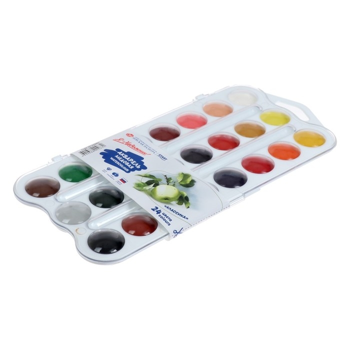 Акварель медовая 24 цвета, ЗХК Акварель медовая 24 цвета, ЗХК "Я - Художник!", без кисти, в пластиковой коробке, 227422003