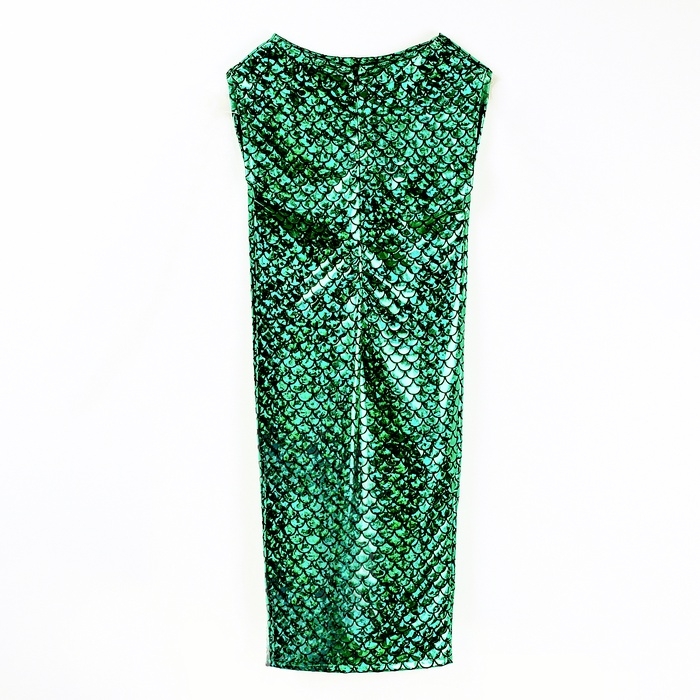 Новый год! Карнавальный костюм &laquo;Сверкающая змейка&raquo;, платье, перчатки, маска, рост 116-122 см