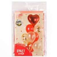 Букет из шаров &laquo;Сердце&raquo;, латекс, фольга, набор 9 шт.