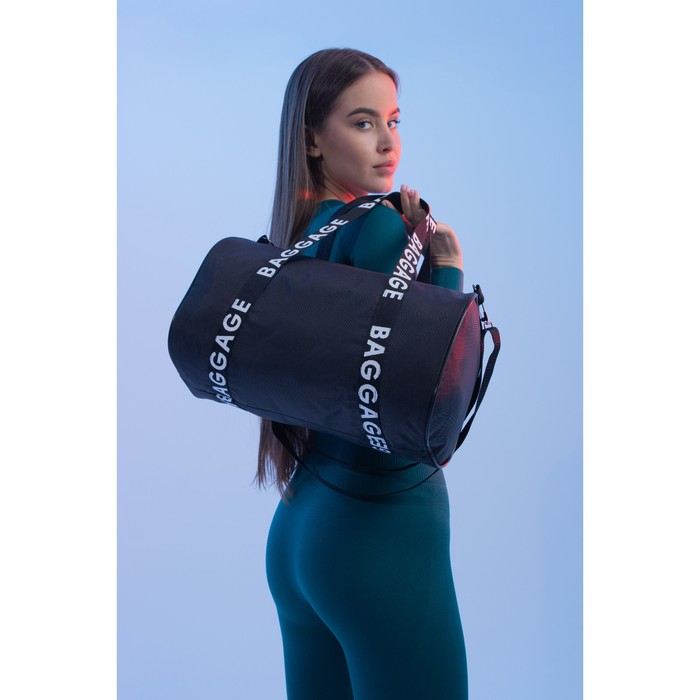 Сумка спортивная Baggage на молнии, цвет чёрный Сумка спортивная Baggage на молнии, цвет чёрный