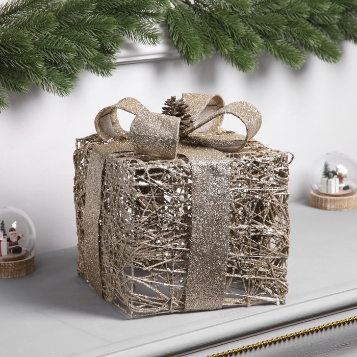 Фигура световая "Подарок", 29х20х20, 20 LED, AAx3 (не в компл.), Т/БЕЛЫЙ