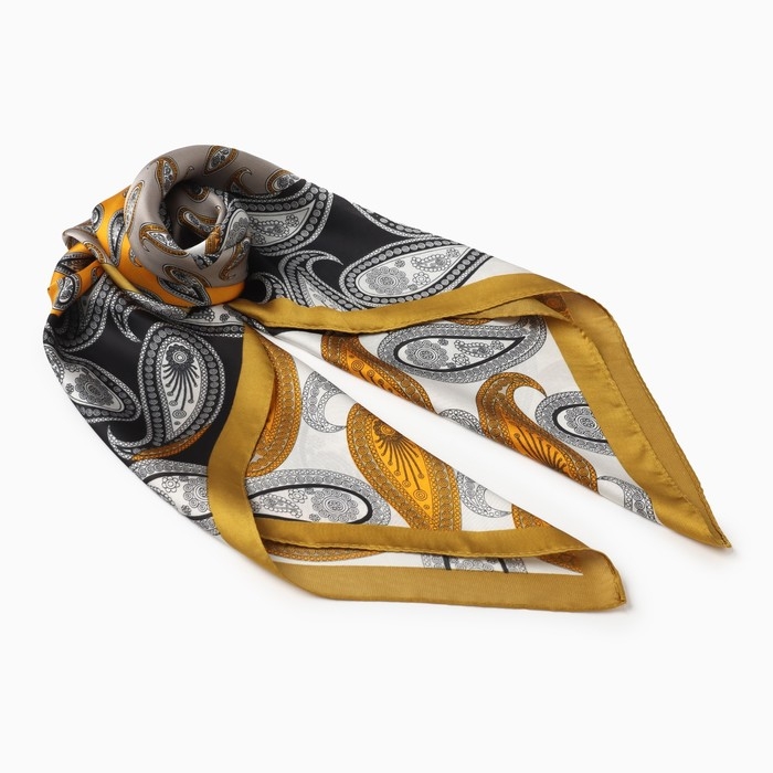 Платок женский MINAKU р-р 70*70 см, цв. горчичный Платок женский MINAKU р-р 70*70 см, цв. горчичный