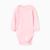 Боди детское с длинным рукавом, цвет розовый, рост 74