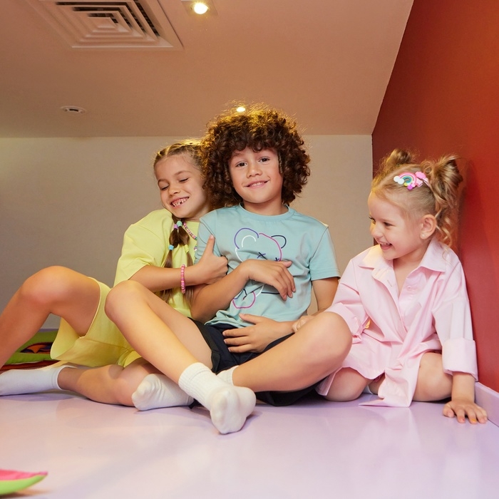 Футболка детская MINAKU "Gummy bear", цвет аквамарин, рост 110 см