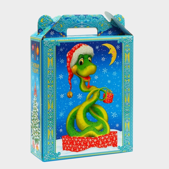 Новый год. Подарочная коробка новогодняя Подарок Новый год. Подарочная коробка новогодняя Подарок "Визит" 16,8 х 7 х 25 см.