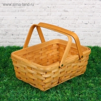 Корзинка &laquo;Лукошко&raquo;, 31,5&times;21,5&times;12/25,5 см, шпон
