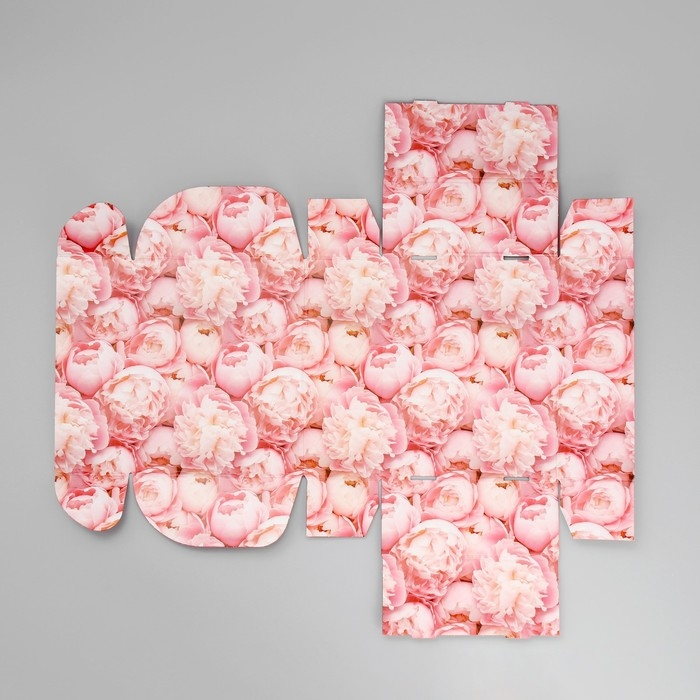 Коробка подарочная складная, упаковка, &laquo;Нежные пионы&raquo;, 27 х 21 х 9 см