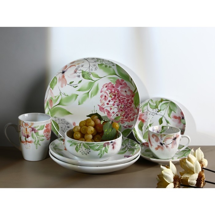 Кружка керамическая &laquo;Акварель&raquo;, 350 мл, цвет белый