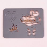 Набор топперов &laquo;С днём рождения&raquo;, с сердцами и бабочками, цвет золото